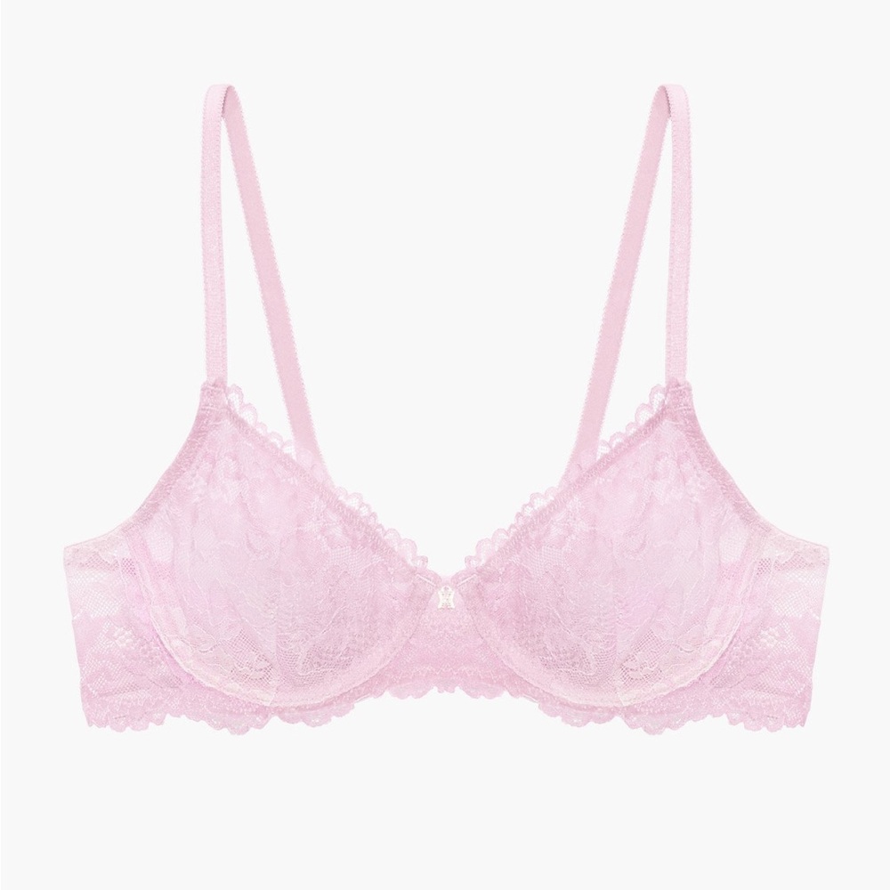 Savage X Fenty Floral Lace Unlined Bra with X Charm